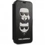 Karl Lagerfeld Heads flipové puzdro pre iPhone 12 mini - čierne