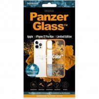 PanzerGlass ClearCase Antibakteriálny kryt pre Apple iPhone 12 Pro Max - oranžový