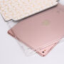 Ochranný kryt/puzdro s funkciou uspania a stojančekom pre Apple iPad Pro 9,7"/Air 2 – biele s ružovo-zlatým vzorom