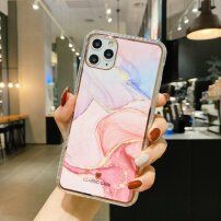Nárazuvzdorný ochranný kryt abstraktná maľba pre iPhone 11 Pro Max - rúžový