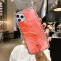Mramorový nárazuvzdorný kryt pre iPhone 11 Pro - korálový