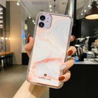 Nárazuvzdorný kryt s mramorovým vzorom pre iPhone 11 Pro Max - svetlý korálový