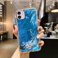Nárazuvzdorný kryt s mramorovým vzorom pre iPhone 12 Pro Max - nebesky modrý