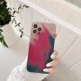 Silikónový ochranný kryt pre iPhone 12 - ružovo-modrý