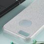 Trblietavý kryt pre iPhone 5 / 5S / SE (2016) - strieborný