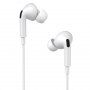 WK slúchadlá s mikrofónom a ovládaním hlasitosti s konektorom lightning pre zariadenia Apple - biela