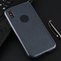 Trblietavý kryt pre iPhone X / XS - tmavosivý