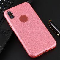 Trblietavý kryt pre iPhone XS Max - ružový