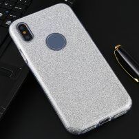 Trblietavý kryt pre iPhone XS Max - strieborný