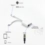 Adaptér USB-C a 8 Pin Male na Ethernet RJ45 a nabíjací 8 Pin Female pro iPhone / iPad - biely