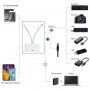 Adaptér USB-C a 8 Pin Male na USB / Ethernet RJ45 / 8 Pin Female pre iPhone / iPad - biely