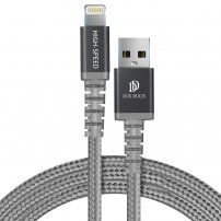 DUX DUCIS Synchronizačný a nabíjací kábel pre iPhone, iPad, iPod – 1 m - sivý