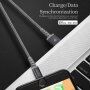 DUX DUCIS Synchronizačný a nabíjací kábel pre iPhone, iPad, iPod – 1 m - sivý