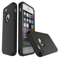 Ochranný kryt s pre Apple iPhone SE (2016)/5S/5 – čierny