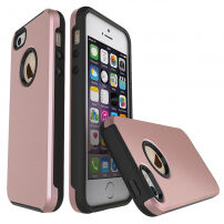 Ochranný kryt s pre Apple iPhone SE (2016)/5S/5 – ružovo-zlatý
