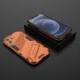 Odolný ochranný kryt so stojančekom pre iPhone 12 mini - oranžový