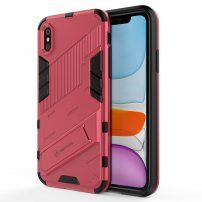 Odolný ochranný kryt so stojančekom pre iPhone XR - ružový
