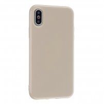 Ochranný silikónový kryt pre iPhone X / XS - béžový
