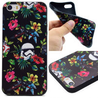Ochranný kryt z mäkkého plastu pre Apple iPhone SE (2016) / 5 / 5S – Stormtrooper v džungli
