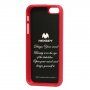 MERCURY GOOSPERY ochranný trblietavý kryt pre iPhone 5 / 5S / SE (2016) - červený
