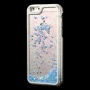 Ochranný kryt s pohyblivými flitrami pre Apple iPhone 6 / 6S – svetlomodré flitre