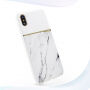 SULADA elegantný kryt s mramorovým dizajnom pre Apple iPhone XS / iPhone X – biely