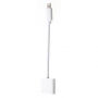 Redukcia s lightning a jack 3,5 konektorom na nabíjanie a súčasné počúvanie hudby pro iPhone – biela
