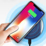 Bezdrôtová QI nabíjačka s protišmykovým povrchom pre Apple iPhone – modro-strieborná