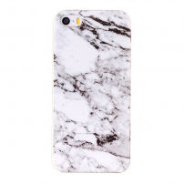Ochranný plastový kryt pre iPhone 5 / 5S / SE (2016) – biely mramor