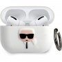 Karl Lagerfeld Karl Head silikónový obal pre AirPods Pro - biely