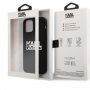 Karl Lagerfeld Stack White Logo silikónový kryt pre iPhone 12 Pro Max - čierny