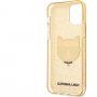 Karl Lagerfeld Choupette Head Glitter kryt pre iPhone 12 mini - zlatý