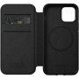 Nomad Rugged Folio kožené flipové puzdro s MagSafe pre iPhone 12 / 12 Pro - čierne