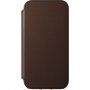 Nomad Rugged Folio kožené flipové puzdro s MagSafe pre iPhone 12 mini - hnedé