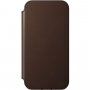 Nomad Rugged Folio kožené flipové puzdro s MagSafe pre iPhone 12 / 12 Pro - hnedé