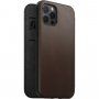 Nomad Rugged Folio kožené flipové puzdro s MagSafe pre iPhone 12 / 12 Pro - hnedé
