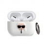 Karl Lagerfeld Karl Head silikónový obal pre AirPods Pro - biely