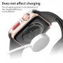 Ochranné trblietavé puzdro s tvrdeným sklom pre Apple Watch 42mm - strieborné