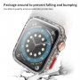 Ochranné trblietavé puzdro s tvrdeným sklom pre Apple Watch 42mm - sivé