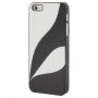 Ochranný plastový kryt pre Apple iPhone 5 / 5S / SE (2016) – čierno-biely