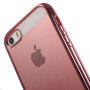 Ochranný kryt z mäkkého plastu s transparentnou zadnou stranou pre Apple iPhone 5 / 5S / SE (2016) – ružovo-zlatý