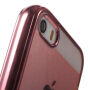 Ochranný kryt z mäkkého plastu s transparentnou zadnou stranou pre Apple iPhone 5 / 5S / SE (2016) – ružovo-zlatý