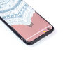 Ochranný plastový kryt s čiernym rámčekom pre Apple iPhone 6S Plus/6 Plus – modrobiela čipka