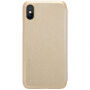 NILLKIN ochranné flip puzdro pre Apple iPhone XS / iPhone X – zlaté