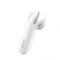 USAMS bezdrôtové Bluetooth slúchadlo s mikrofónom pre Apple iPhone – biele