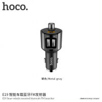 HOCO nabíjačka do auta s vysielačom na prepojenie telefónu s rádiom pre Apple iPhone – tmavosivé