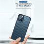Kryt s textúrou karbónových vlákien a ochranným rámčekom pre iPhone 12 mini - zlatoružový