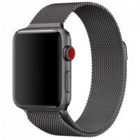 Kovový remienok milánsky ťah pre Apple Watch Ultra 49mm / 46mm / 45mm / 44mm / 42mm - tmavosivý