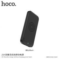 HOCO elegantná powerbanka 10000 mAh s bezdrôtovým nabíjaním pre Apple iPhone – čierna