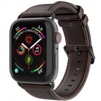 DUX DUCIS kožený remienok pre Apple Watch Ultra 49mm / 46mm / 45mm / 44mm / 42mm - kávovo hnedý